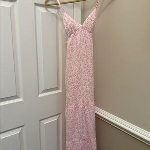 Hollister Pink Floral Maxi Dress